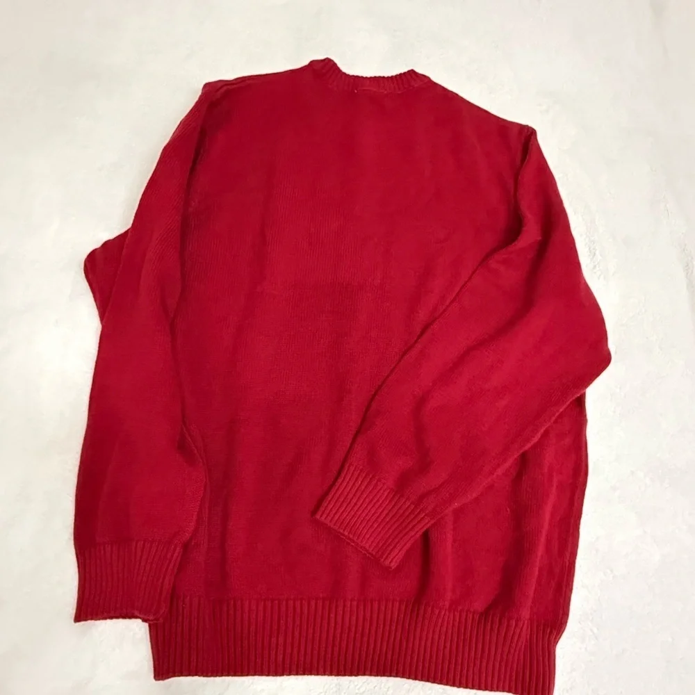 Dockers Festive Red Crewneck Sweater